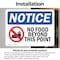 Signmission No Food Beyond This Point Sign With Symbol, 14 in W x Rectangle, Vinyl Decal OS-2PACK-NS-D-1014-L-14559 - alternate 4